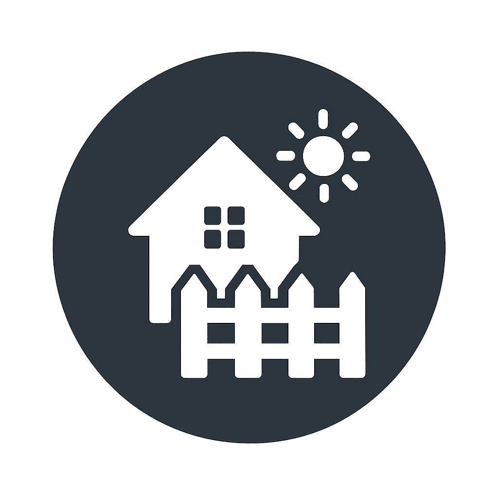 House and picket fence icon - leads to services page